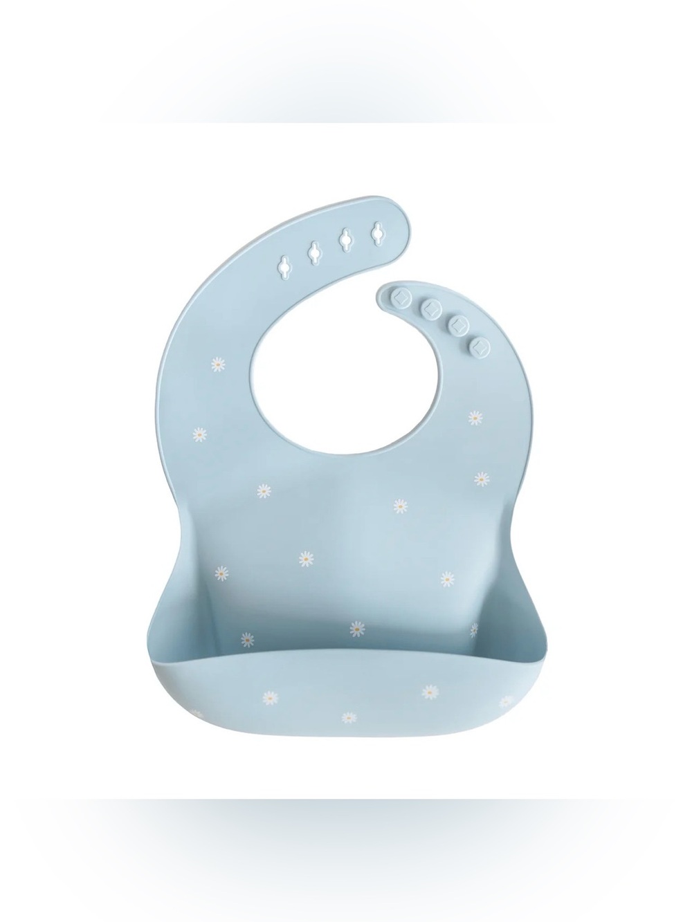 Mushie Silicone Bib (White Daisy)